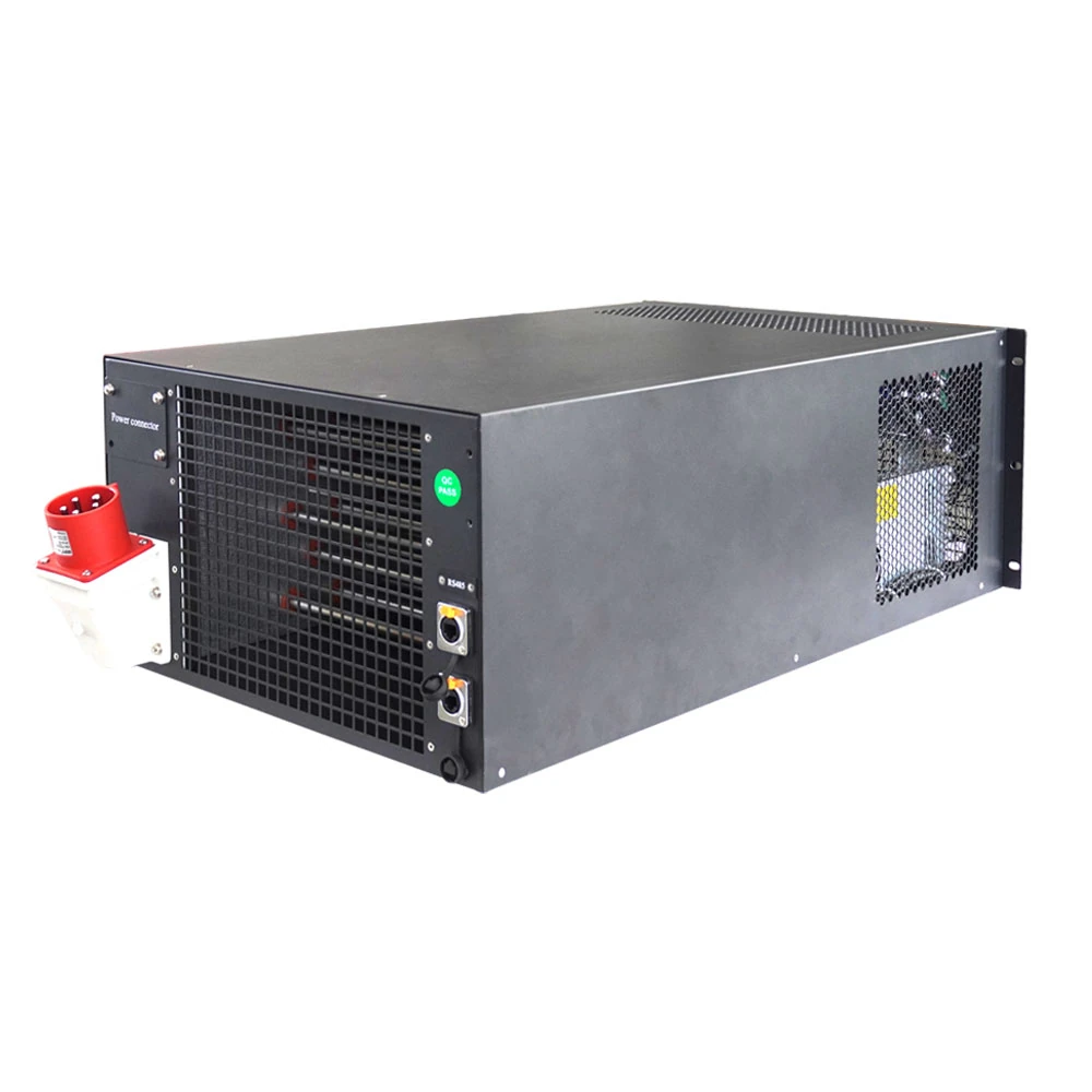 Rack-mounted air-cooled load bank shown as an equipment category example